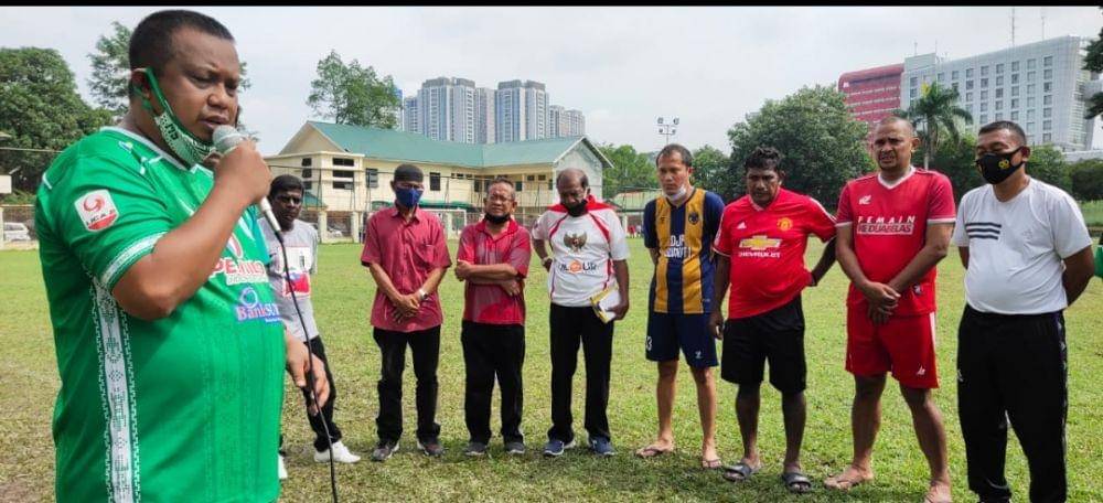 Manajer PSMS Mulyadi saat laga amal kenang Parlin Siagian (Dok.IDN Times/istimewa))