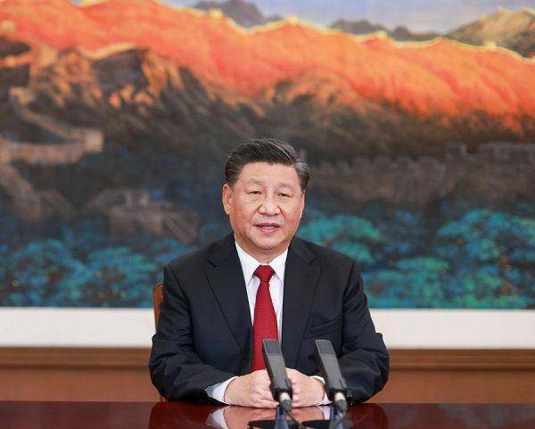 Presiden Tiongkok, Xi Jinping, dalam pertemuan Asia-Pacific Economic Cooperation 2020 pada tanggal 19 November 2020. (Twitter.com/ChinaEUMission)