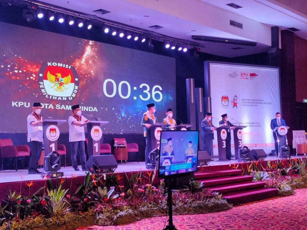 Debat kandidat kepala daerah Samarinda di Hotel Aston pada Rabu malam, 2 Desember 2020 (Dok.IDN Times/istimewa)
