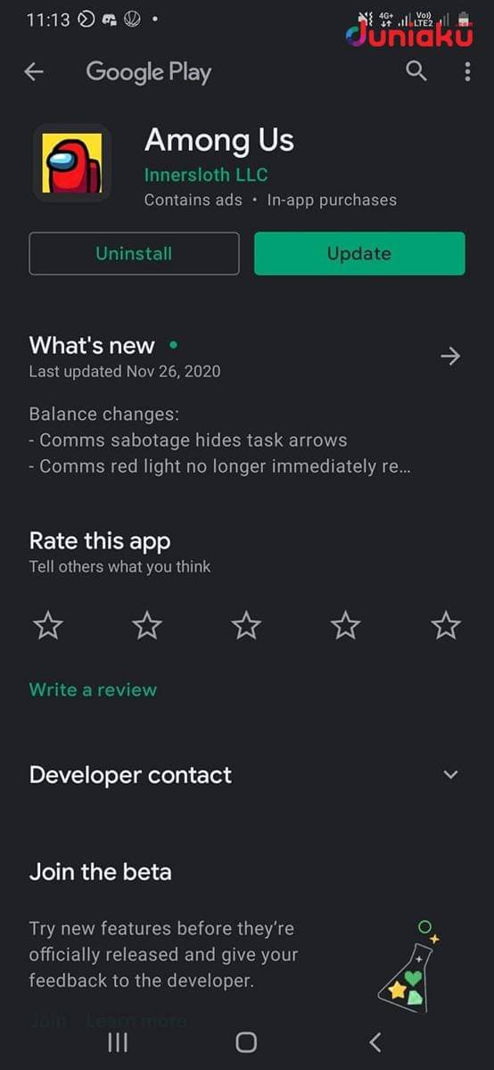 Google Play Store Among Us. duniaku.com/Adhitya Daniel