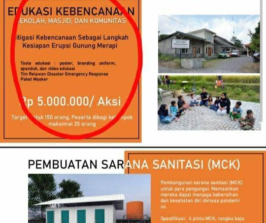 Poster berisi paket donasi. Dok: istimewa