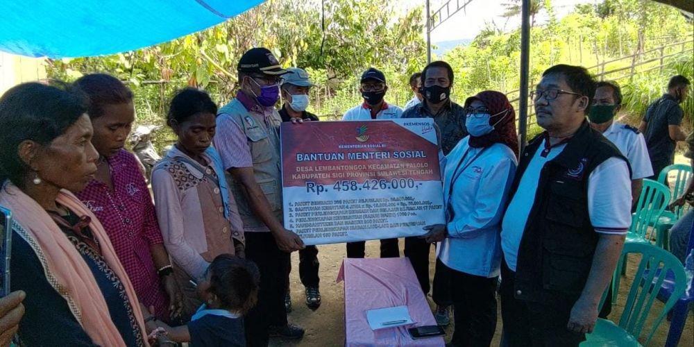 Kemensos Salurkan Bantuan Rp458 Juta untuk Korban Tragedi Sigi
