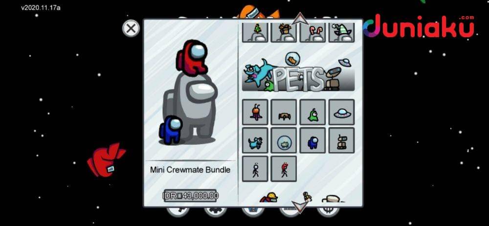 Halaman pets store Among Us. duniaku.com/Adhitya Daniel