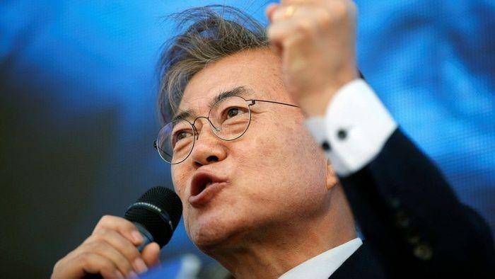 Presiden Korea Selatan Moon Jae-in (ANTARA FOTO/REUTERS/Kim Kyung-Hoon)