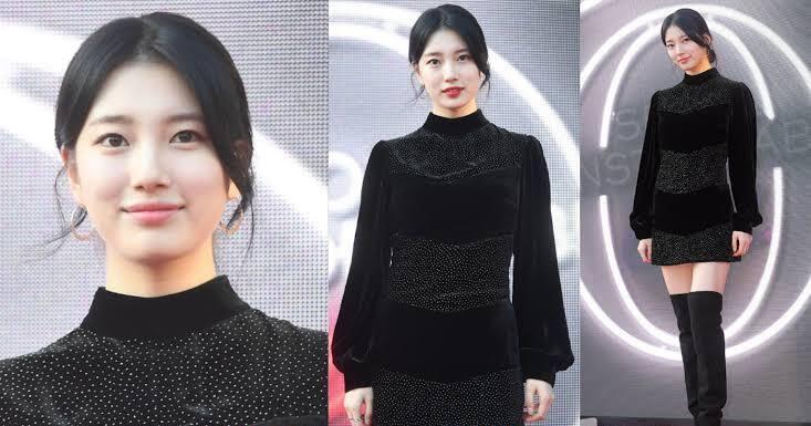 Tampil Nyentrik, 10 Potret Kece Bae Suzy Kenakan Outfit Serba Hitam