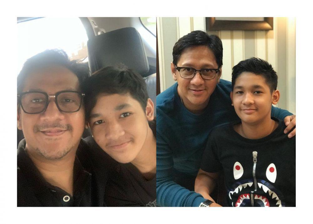 9 Potret Kedekatan Andre Taulany dan Putranya yang Bak Fotokopian