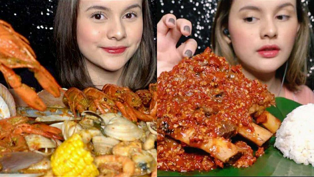 10 Video Mukbang Santapan Pedas ala Safira Crespin, Bikin Lapar!