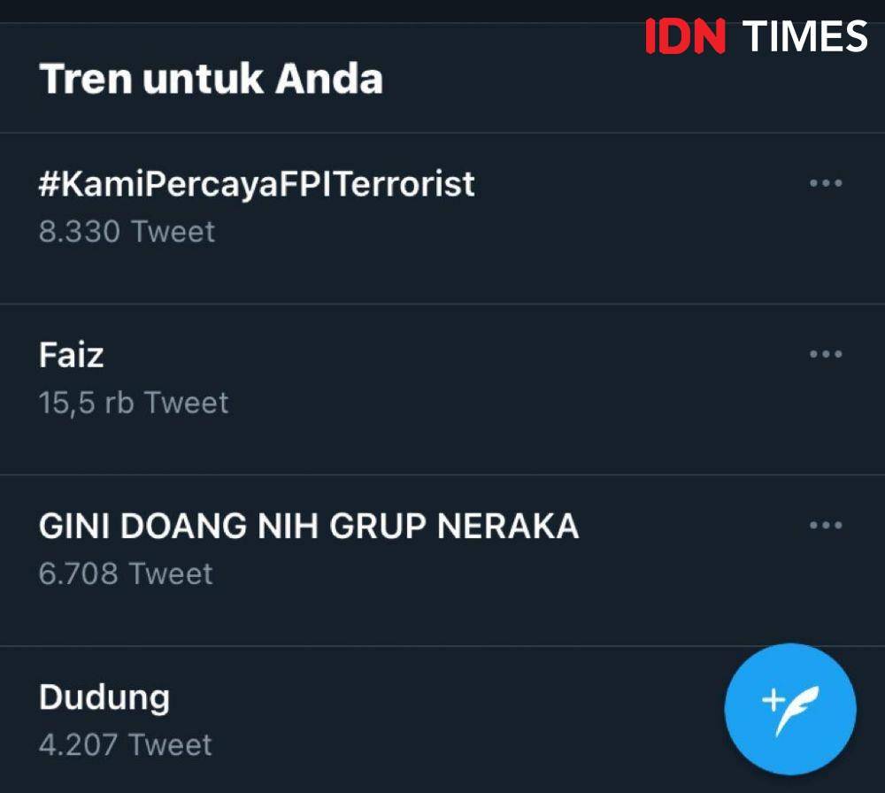 Nama Faiz Ahmad Syukur trending Twitter (IDN Times/Irfan Fathurohman)