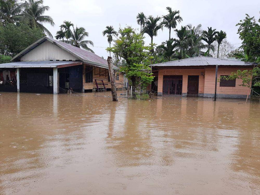 Kondisi perkampungan yang dilanda banjir di Aceh (IDN Times/BPBA)