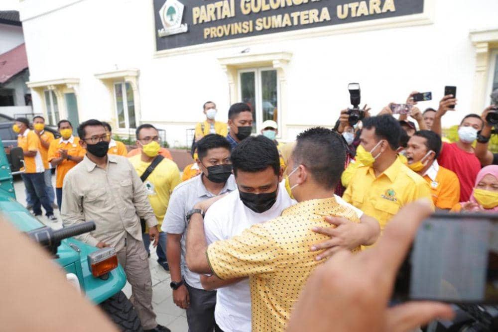 Bobby Nasution-Aulia Rachman menemui Ketua DPD Partai Golkar Sumut, Musa Rajekshah (Dok. IDN Times)
