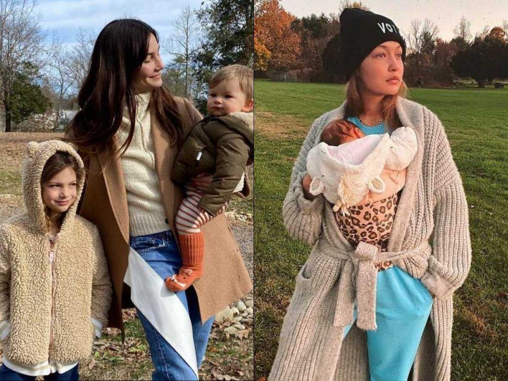 Gak Hanya Jago Pose, 9 Potret Model Victoria Secret Saat Momong Anak