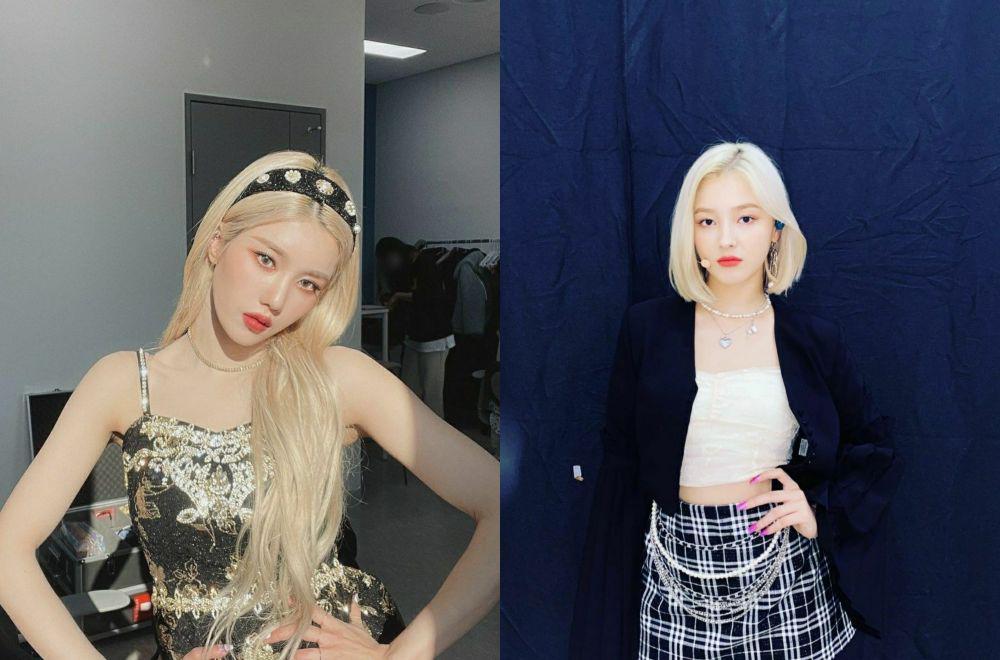 10 Adu Pesona Eunbi IZ*ONE dan Nancy MOMOLAND, Sama-sama Blonde!