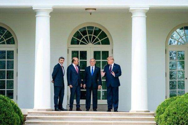 Presiden Trump bersama petinggi Israel, Bahrain dan Uni Emirat Arab (www.twitter.com/@WhiteHouse)