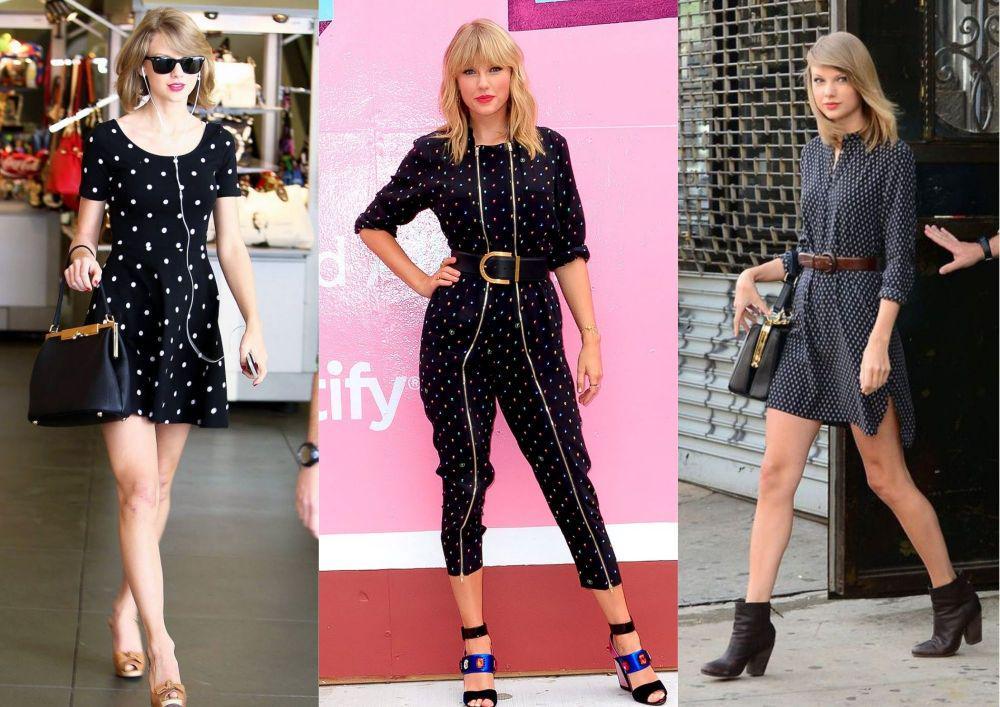 9 Inspirasi OOTD Polkadot ala Taylor Swift, Eye Catching Banget!