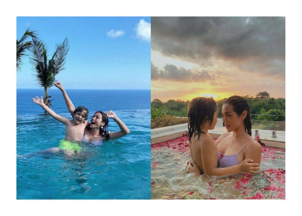 Ibu Tunggal Tangguh, 9 Momen Jessica Iskandar dan El di Kolam Renang
