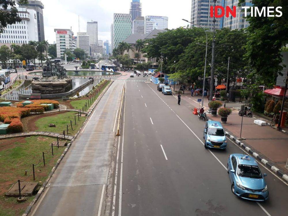 Pantauan di jalan Medan Merdeka Barat jelang aksi 1812 (IDN Times/Fitang Budhi Adhitia)