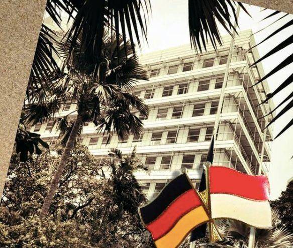 Ilustrasi bangunan Kedutaan Jerman di Jakarta (www.instagram.com/@germanembassyjkt)