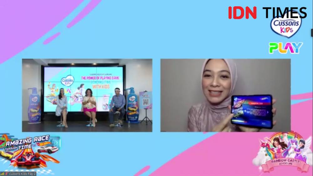 Acara virtual peluncuran aplikasi Cussons Kids Play oleh Cussons Kids Indonesia dengan tajuk The Power of Playing Game: Bonding Time with Kids. 21 Desember 2020. IDN Times/M. Tarmizi Murdianto