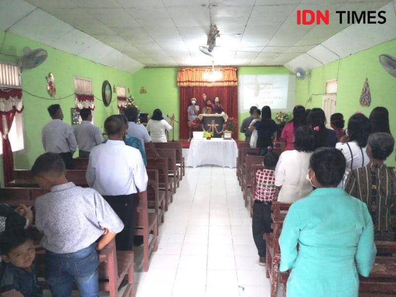 Ibadah Perayaan Natal di PPU (IDN Times Ervan Masbanjar)