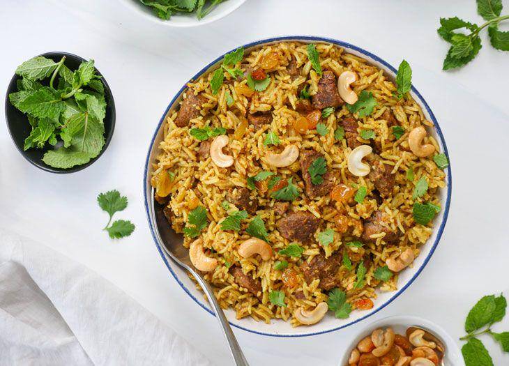 ilustrasi nasi biryani (myheartbeets.com)
