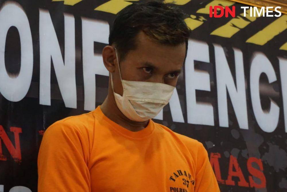 JP (37), pelaku penyemprotan cairan diduga air keras terhadap pesepeda perempuan di Sleman. IDN Times/Tunggul Damarjati