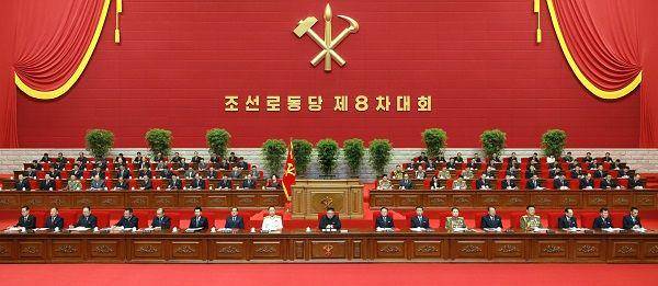 Rapat kongres yang digelar oleh Kim Jong-un pada tanggal 5 Januari 2021 waktu setempat. (Twitter.com/disclosetv)