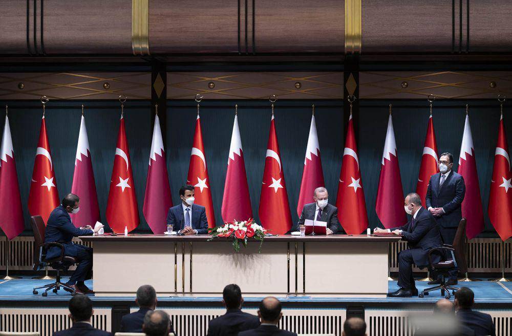 Pertemuan antara delegasi Turki dan Qatar. twitter.com/QatarEmb_Ankara/