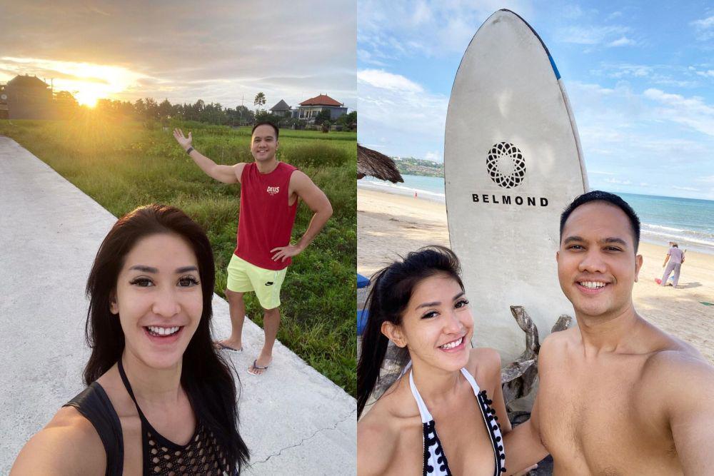 10 Momen Manis Liburan Elma Agustin dan Pacar di Bali, Seru Abis!