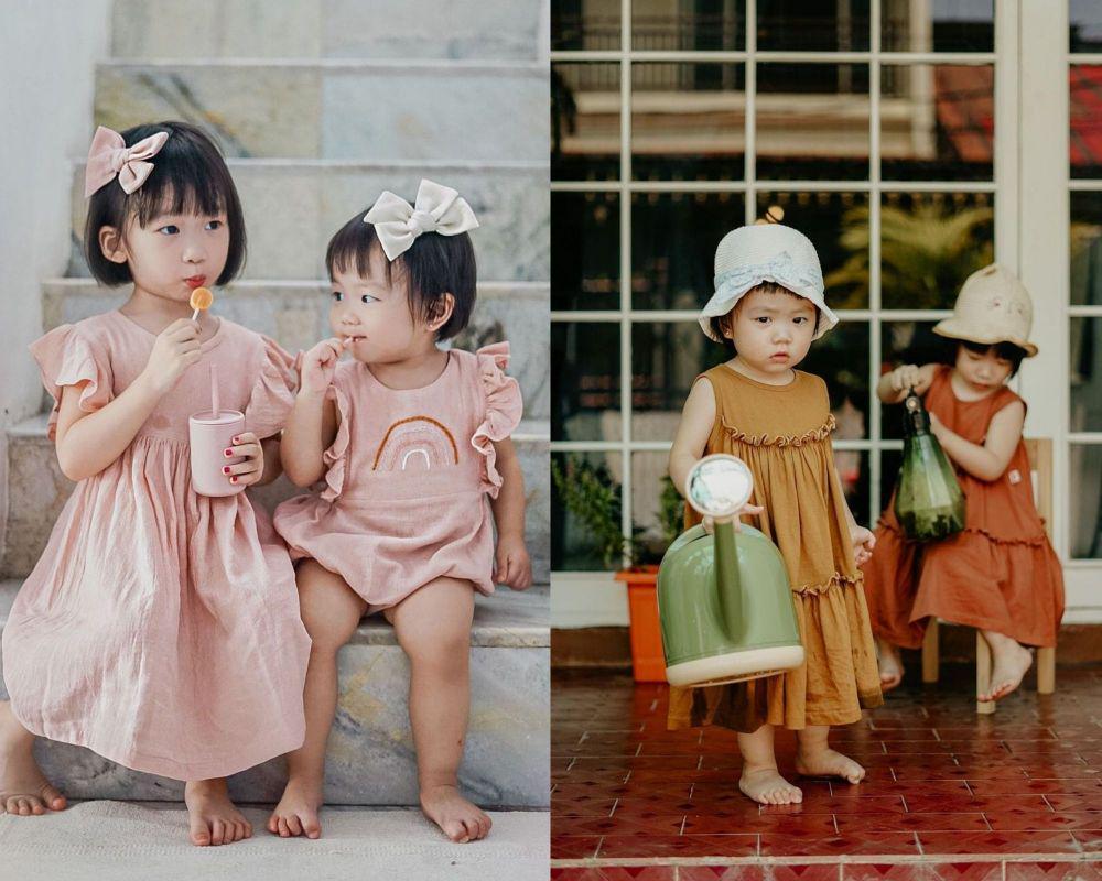 9 Outfit Kekiniaan buat Si Kecil saat di Rumah ala Gozali Sisters