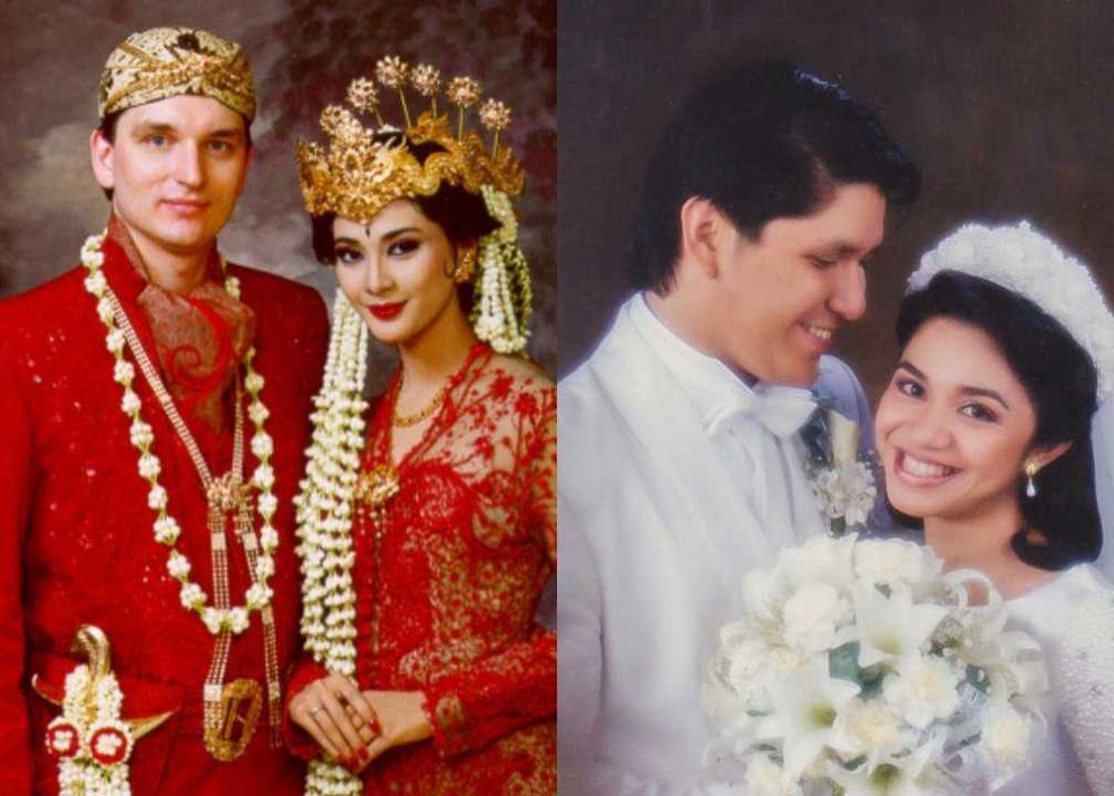 Jadul Namun Penuh Kenangan, 12 Potret Momen Hari Pernikahan Artis
