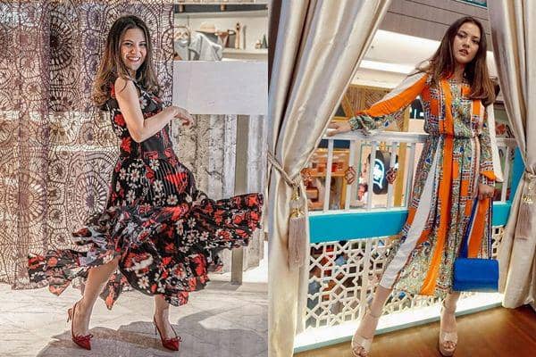 10 Inspirasi Dress Bermotif ala Marsha Aruan, Kekinian Abis!