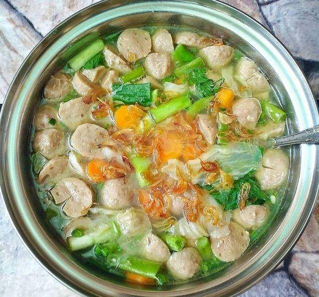ilustrasi sup bakso sayur (instagram.com/inspirasimasakanharian)