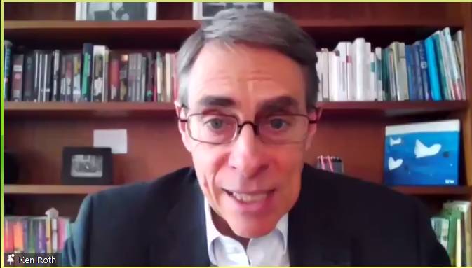 Kenneth Roth, executive director, Human Rights Watch (Screenshot Zoom Meeting)