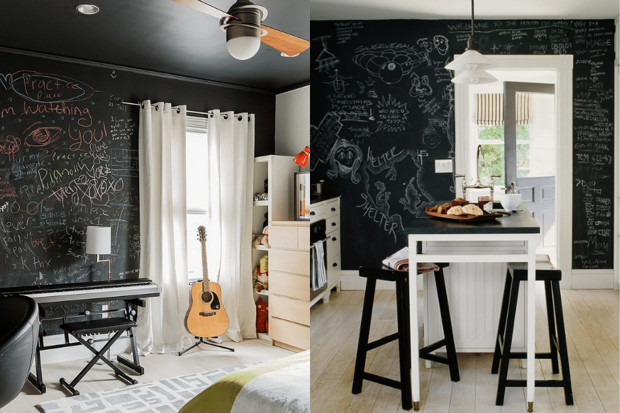 10 Inspirasi Ruangan dengan Cat Papan Tulis ala Kafe, Estetis!