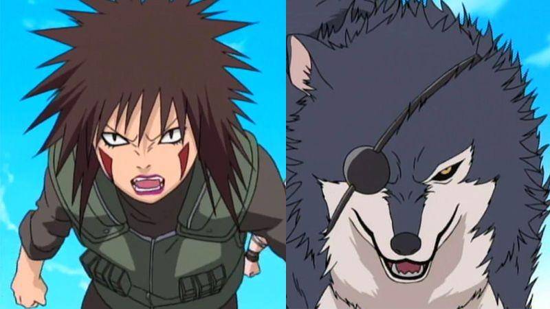 Tsume Inuzuka dan Kuromaru. (Dok. Pierrot/Naruto)