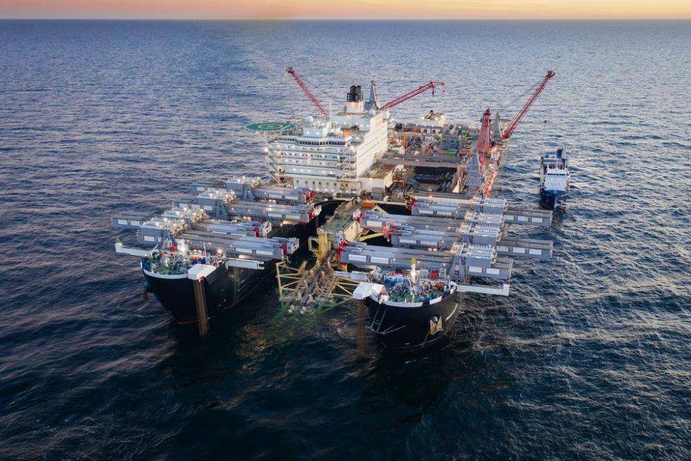 Proyek pembangunan pipa gas Nord Stream 2. twitter.com/NordStream2/
