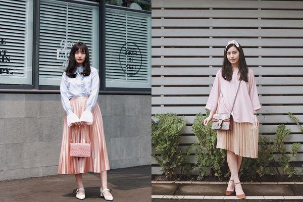 10 Padu Padan Outfit dengan Bawahan Pleated Skirt ala Vanessa Andrea