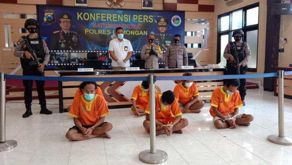 Polisi menangkap 6 tersangka narkoba. Dok. Humas Polres