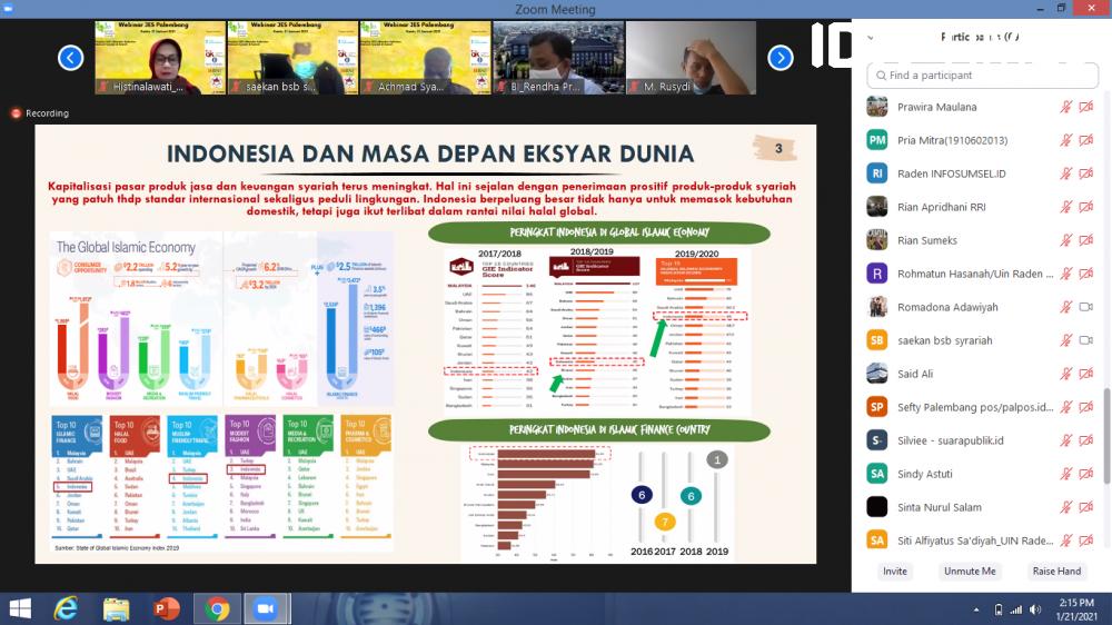 Webdinar JES Palembang, Menakar Kekuatan Ekonomi Syariah di Sumsel (IDN Times/Dokumen)