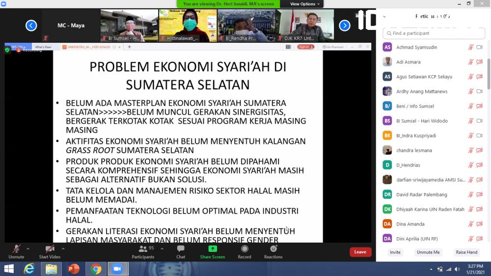 Webdinar JES Palembang, Menakar Kekuatan Ekonomi Syariah di Sumsel (IDN Times/Dokumen)