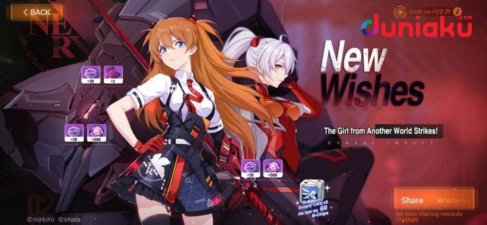 Wish Event Honkai x Evangelion. duniaku.com/Adhitya Daniel