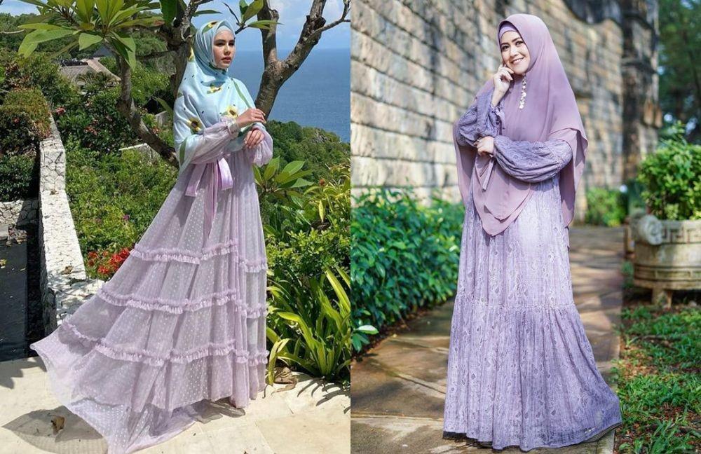 10 Adu Style Hijab Kartika Putri Vs Meggy Wulandari, Gamisnya Trendi!