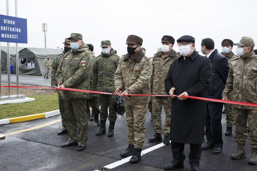 Perwakilan Militer Rusia dan Turki dalam peresmian pusat monitor gencatan senjata di Wilayah Agdam, pada 30 Januari 2021. twitter.com/mod_russia