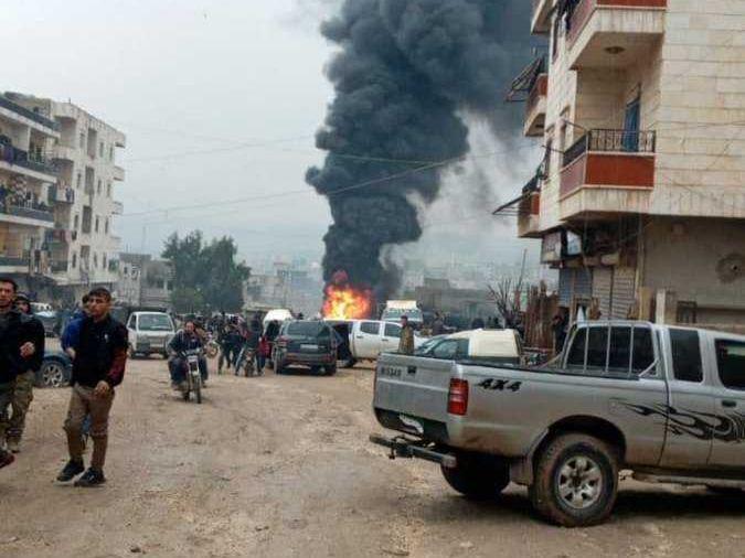 Ledakan bom di Afrin sebabkan enam tewas termasuk anak-anak. (Twitter.com/syria television)