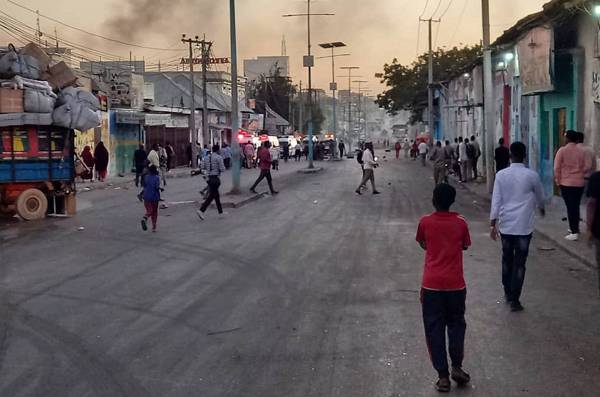 Serangan baku tembak yang terjadi di Somalia pada tanggal 31 Januari 2021 waktu setempat. (Twitter.com/mdeeq16)