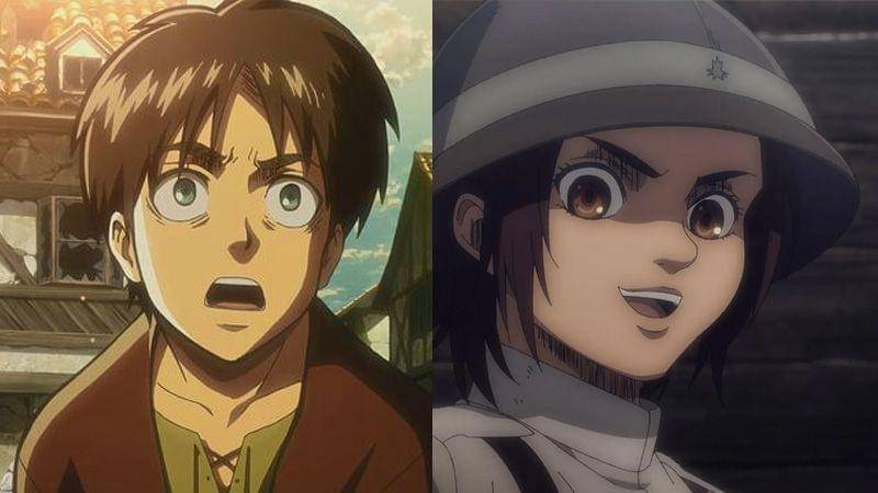 Eren dan Gabi di Attack on Titan. (Dok. Studio WIT/Attack on Titan, Dok. MAPPA/Attack on Titan)