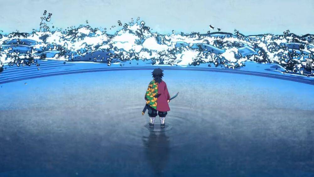 Giyu Tomioka di anime Kimetsu no Yaiba. (Dok. Ufotable/Demon Slayer: Kimetsu no Yaiba)