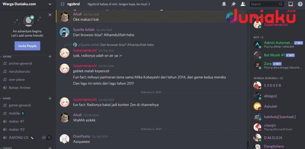 Discord. duniaku.com/Adhitya Daniel