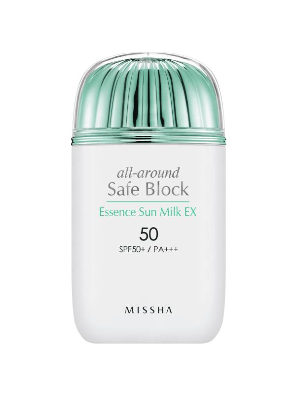 Missha All Around Safe Block Essence Sun Milk EX SPF 50 (dok. misshaus/Missha All Around Safe Block Essence Sun Milk EX SPF 50)