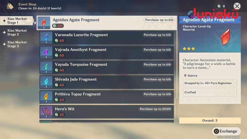 Xiao Shop Genshin Impact. duniaku.com/Adhitya Daniel